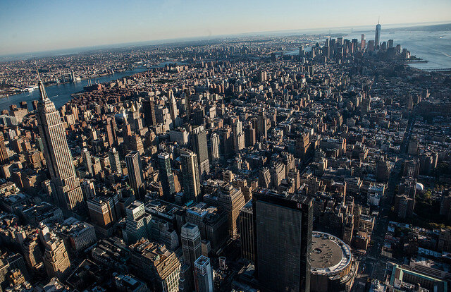 Aerial view of Manhattan