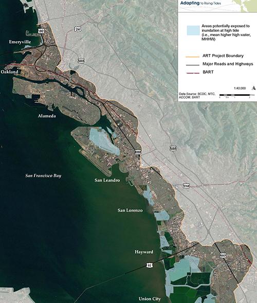 Sea Level Rise Map for the San Francisco Bay