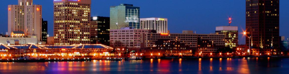 Skyline of Norfolk, VA