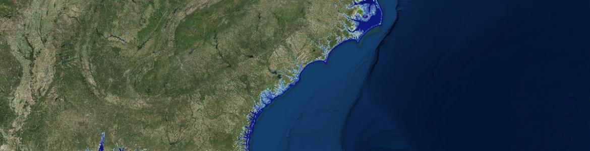 Screen capture from the Sea Level Rise Viewer