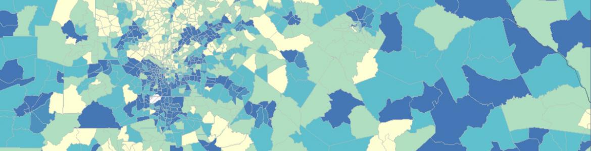 Screen capture from the Social Vulnerability Index mapping tool